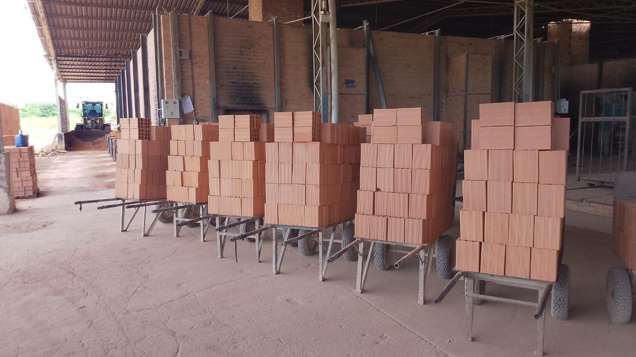 Vista aérea da fábrica